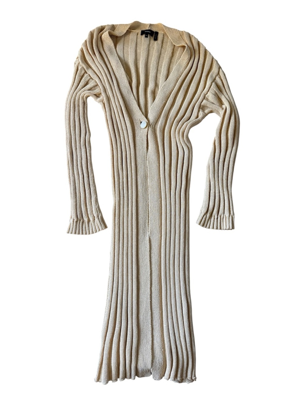 Theory Merletto Duster Cardigan Butter Yellow Gold Sz M